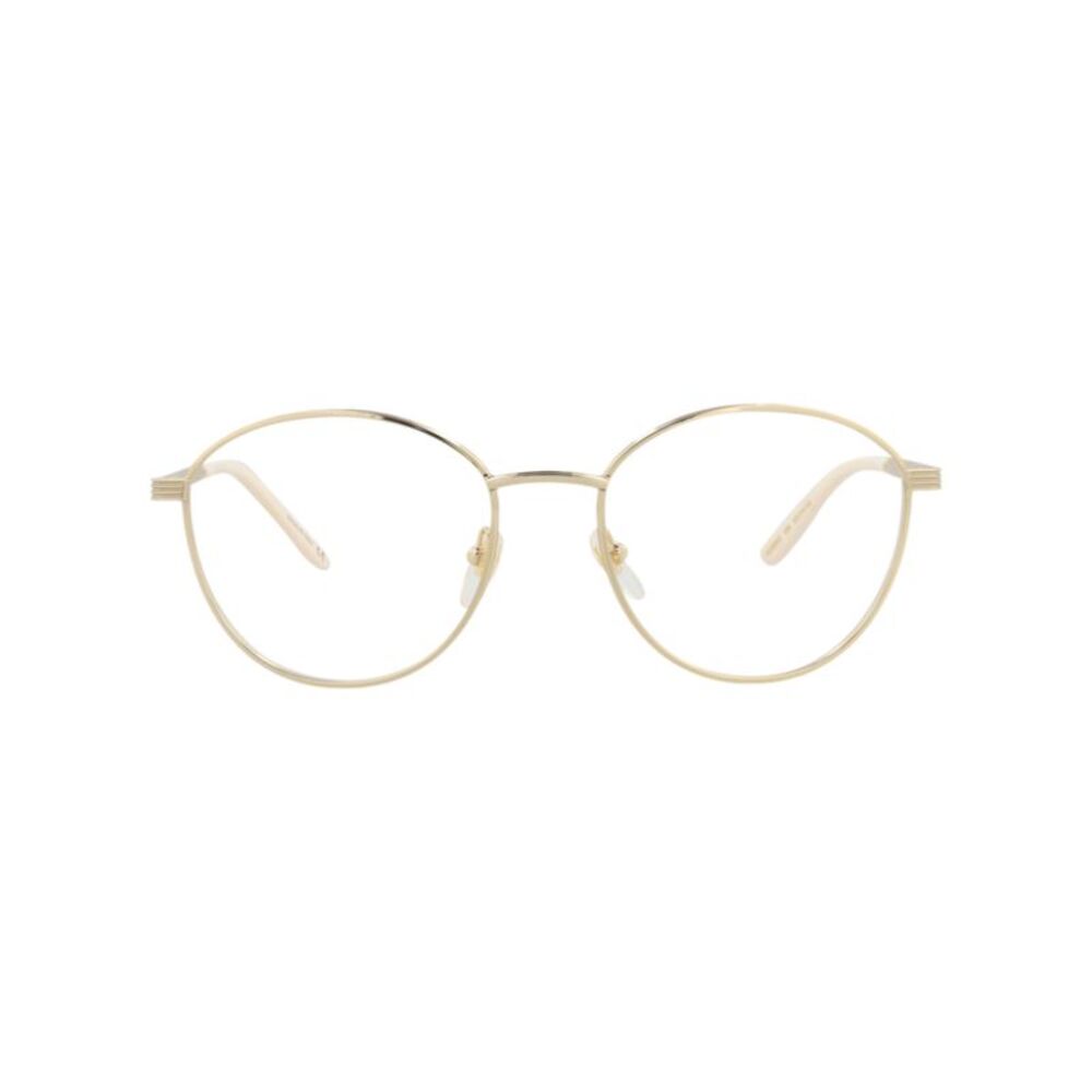 Gucci Round-Frame Metal Optical Frames Gold Womens